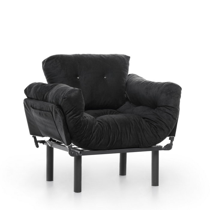 Atelier Del Sofa Nitta Single - Sillón de orejas Negro Atelier Del Sofa Nitta Single - Sillón de orejas Negro